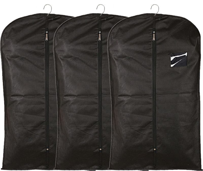 KUBER INDUSTRIES Plain Hanging Garment Cloth Cover CTKTC05823  (Black)