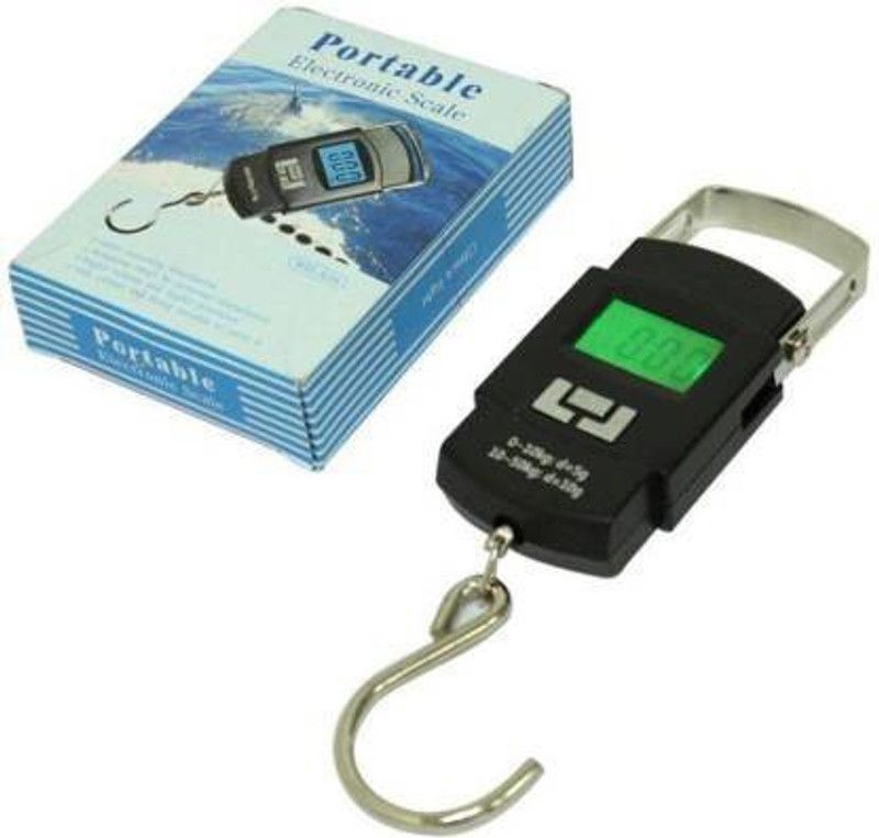 KCH Enterprise Portable Digital WH - A08 Weighing Scale - Handheld Weighing Scale , 50Kg Portable Electronic Digital LCD Pocket Weighing Hanging Scale For Travel Luggage Weighing Scale (Black) Weighing Scale  (Black)