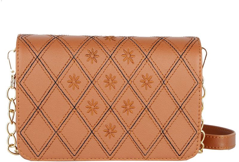 Tan Sling Bag RLX-WOMEN-PU-SLING-027-Tan-Sh