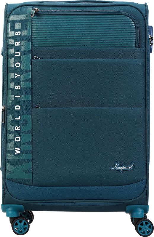 Small Check-in Suitcase (24) - Polyster 61 cm Soft Sided Large Check In Suitcase Luggage Bag 24 Inches - Green