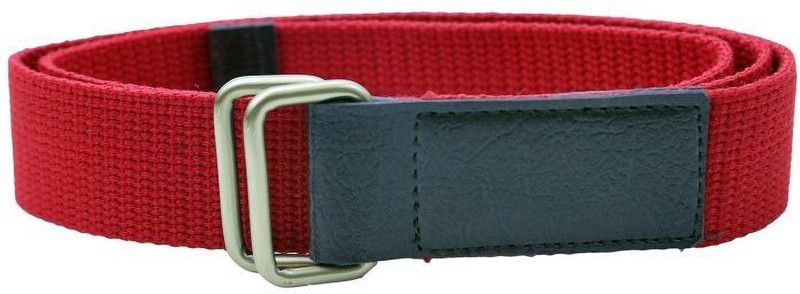 Men Casual Red Canvas Belt