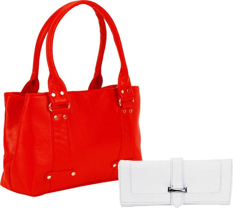 Women Red, White Shoulder Bag - Extra Spacious  (Pack of: 2)