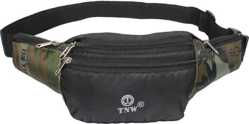 TnW Men & Women Camouflage(N)Black Waist Bag  (Multicolor)