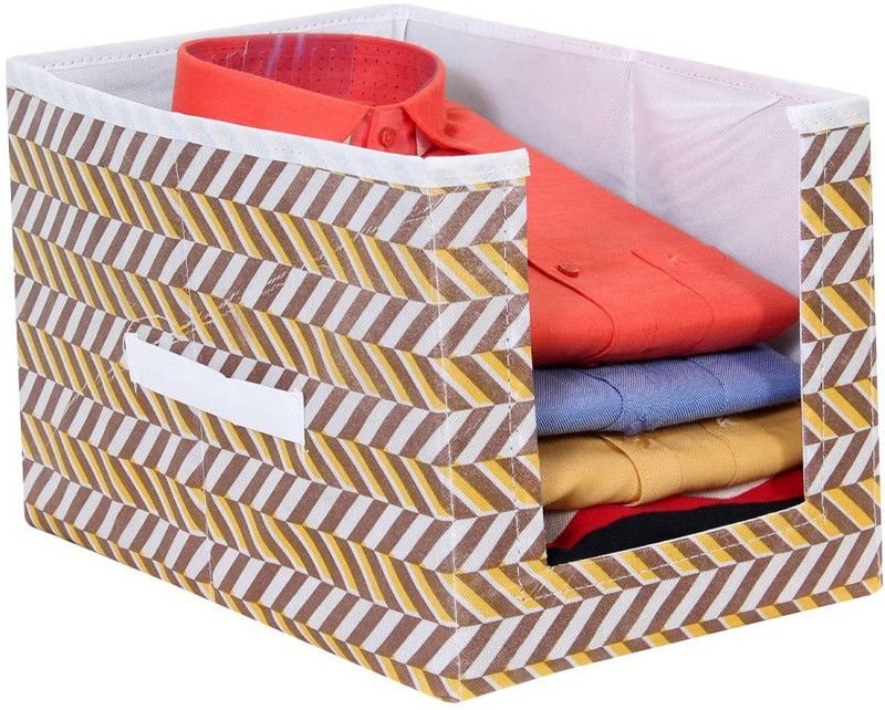 PrettyKrafts Shirt stacker Shirt Organizer for Wardrobe, Shirts and Clothing Organizer shopsy_F1223_Arrow_Brown_PK  (Brown)