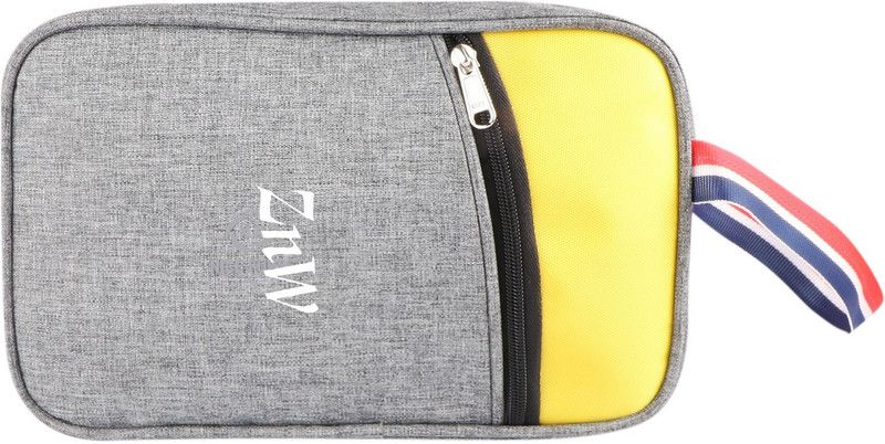 ZnW Traveler shaving kit bag Grey/Yellow Travel Shaving Bag  (Grey, Yellow)