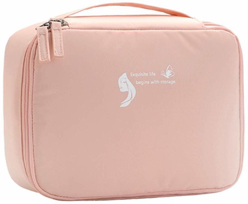 ELITEHOME Travel Cosmetic Bag Travel Toiletry Bag For Women And,Men Travel Case Travel Kit Travel Toiletry Kit  (Pink)