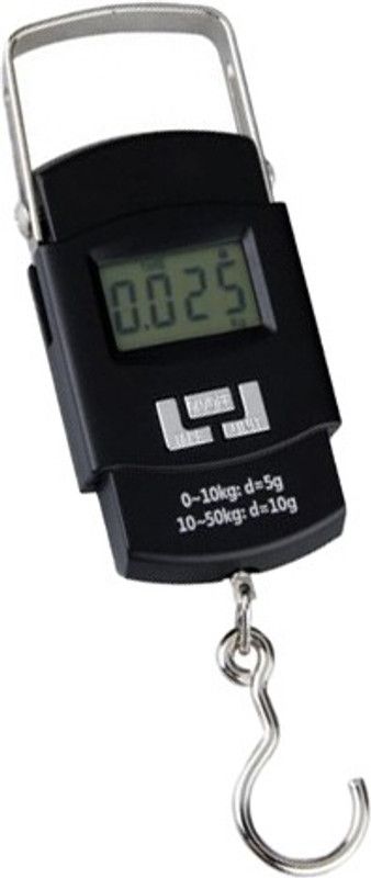 Glancing 10g-50Kg Digital Hanging Luggage Fishing Portable Weight Scale Taraju Tarazu Kata /69/AGl Weighing Scale  (Black)