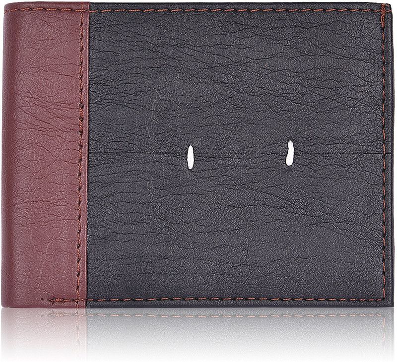 Men Casual Brown, Black Artificial Leather Wallet - Mini  (12 Card Slots)