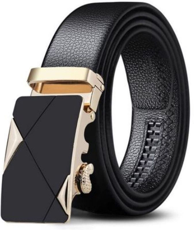 Men Formal, Party Black, Gold Artificial Leather Belt