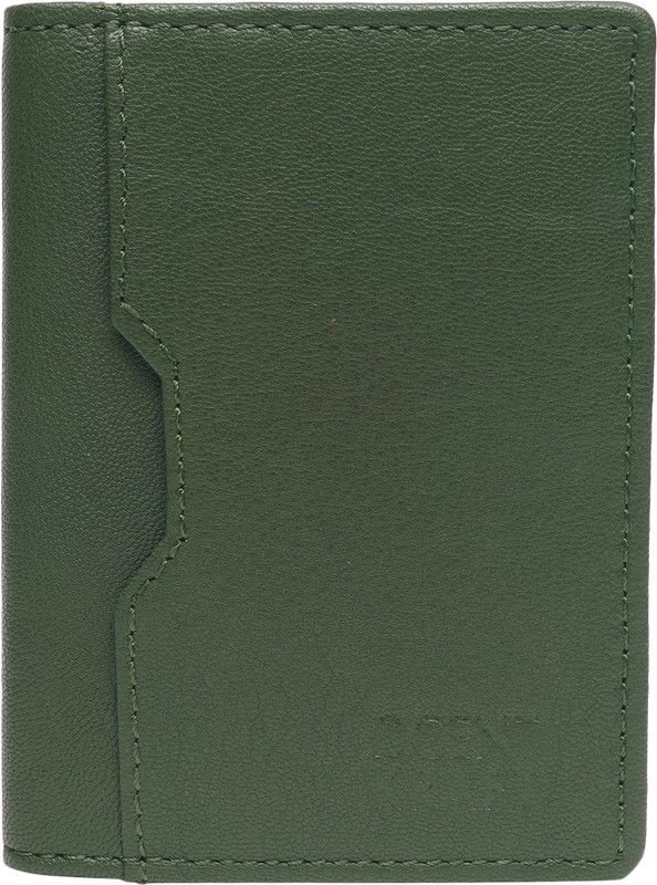 Men & Women Casual, Evening/Party, Formal, Trendy Green Genuine Leather RFID Card Holder - Mini  (7 Card Slots)
