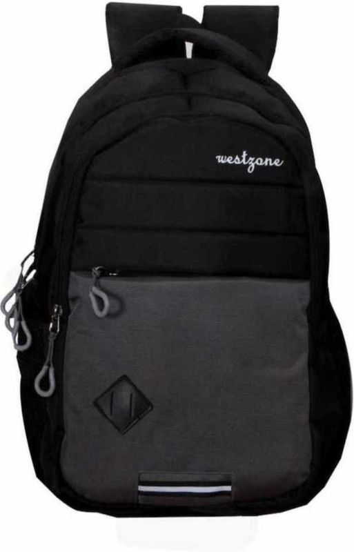 Medium 27 L Laptop Backpack Office casual college regular water proof backpack with rain cover 27L  (Black, Grey)