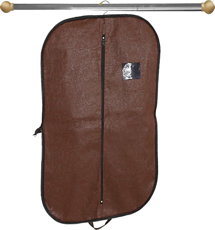 KUBER INDUSTRIES Designer Embossed Design Foldable Non Woven Men's Coat Blazer Cover (Brown) -CTKTC42137 042137  (Brown)