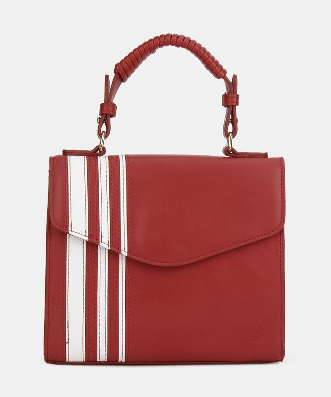 Women Red, White Hand-held Bag - Regular Size