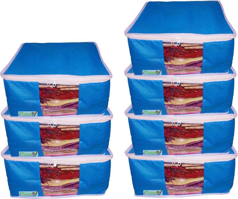 Ajabh High Qulity Pack of 7pcsmultipurpose 9inch" saree/garments cover skcp0088  (Blue)