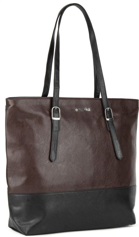 Women Brown, Black Tote - Extra Spacious