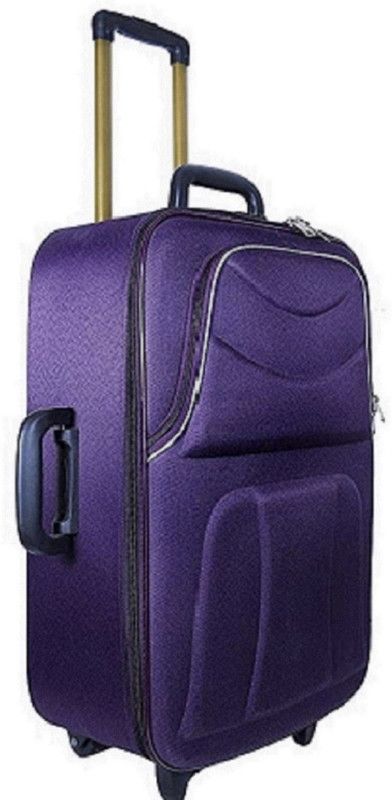 Small Check-in Suitcase (20) - Travel Luggage Trolley Wheel Bag with Solid Design - Blue