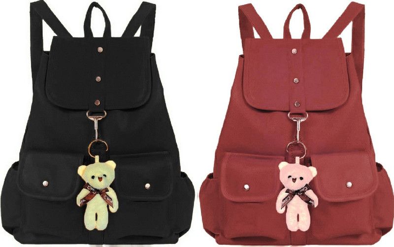 Party Wear Backpack Latest New Trendy Women And Girls 7 L No Backpack  (Black, Maroon)
