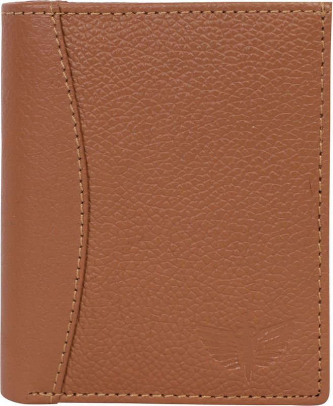 Men Casual Brown Genuine Leather RFID Card Holder  (8 Card Slots)