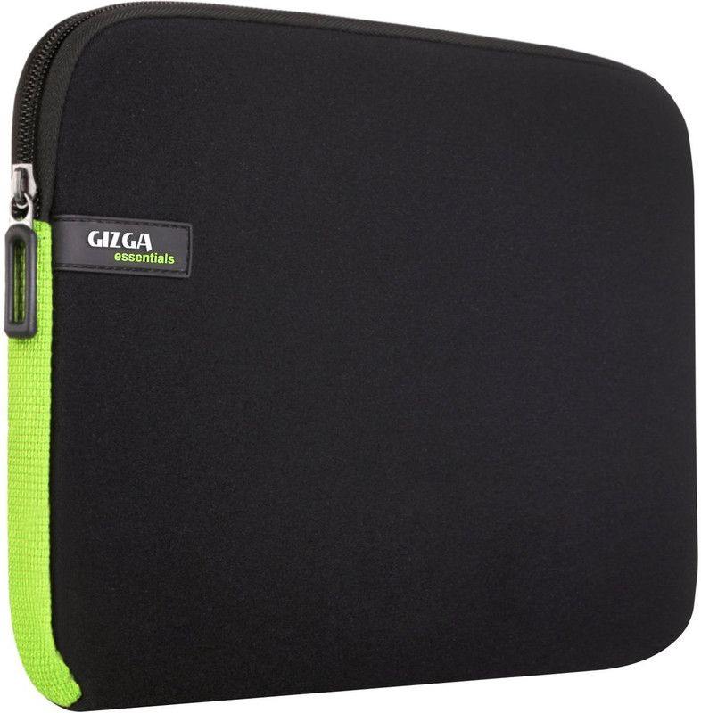Gizga Essentials GE-13-BLK-GRN Laptop Sleeve/Cover  (Black, Green, 13 inch)