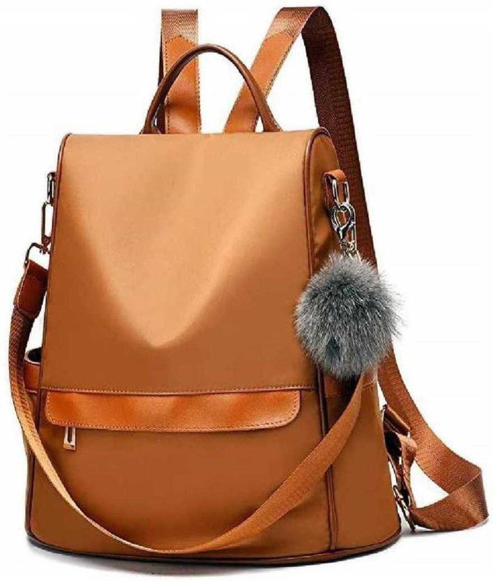 Small 10 L Backpack 3strips Love pittu tan  (Tan)
