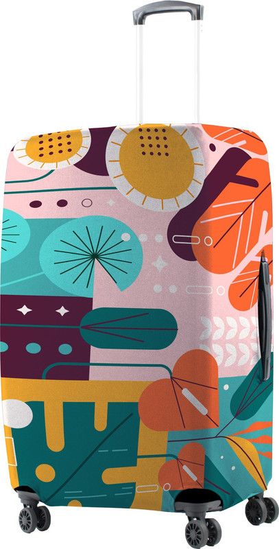 NASHER MILES Summer Design Polyester 65 cm (24 Inch) Medium Protective Luggage Cover - Summer Design Luggage Cover  (Medium, Multicolor)