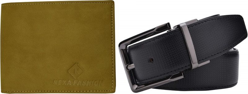 NEXA FASHION Wallet & Belt Combo  (Beige, Black, Brown)