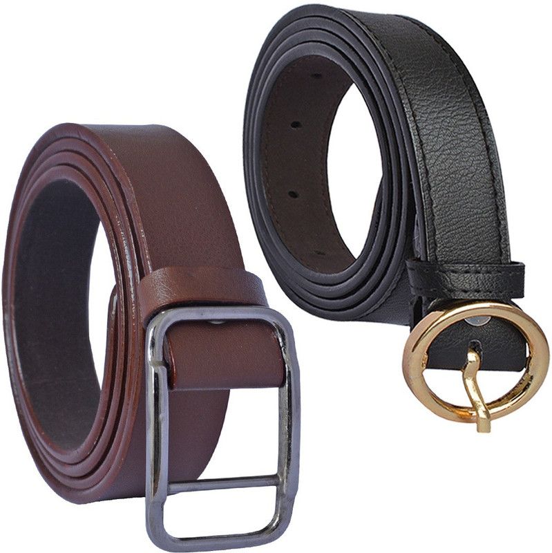 Women Casual Brown, Black Synthetic Belt