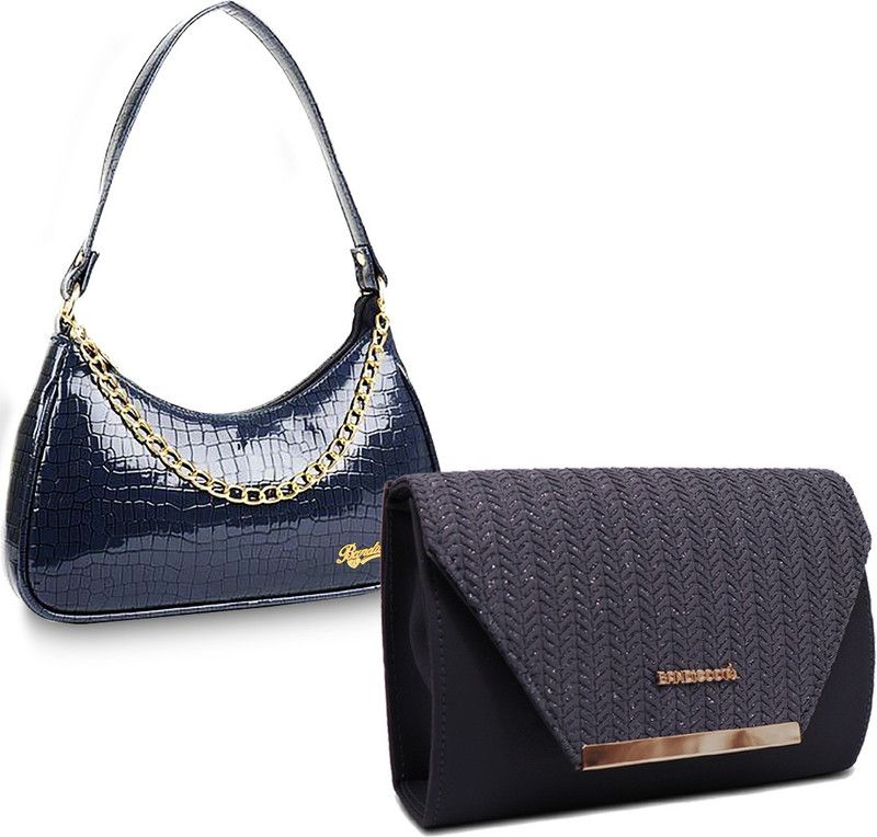 Blue, Grey Sling Bag CROCO Porsche Cross body Chain Sling bag - Blue & Grey NN  (Pack of 2)