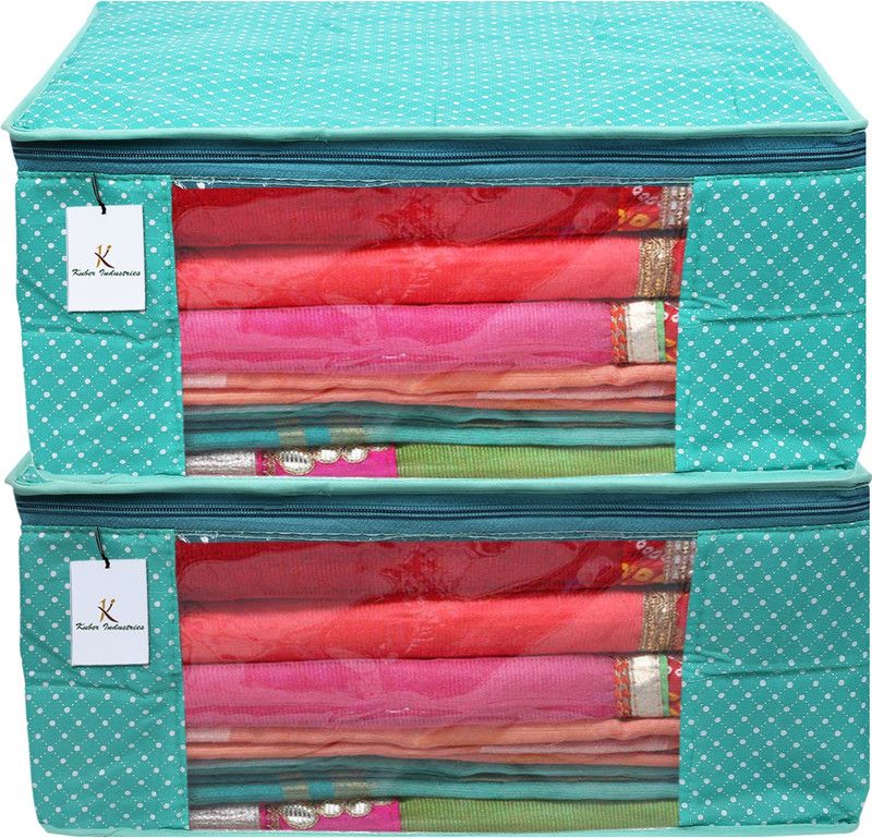 KUBER INDUSTRIES Saree Cover Quilted Saree Cover, Green-CTKTC21294 CTKTC021294  (Green)