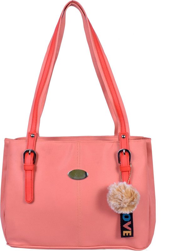 Women Pink, Orange Shoulder Bag - Extra Spacious