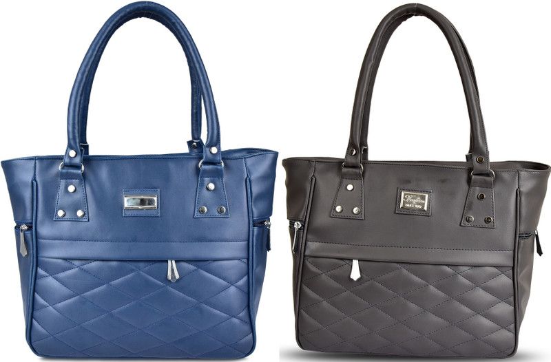 Women Blue, Grey Messenger Bag  (Pack of: 2)