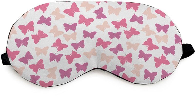 Crazy Corner Colorful Butterflies Eye Mask Printed Eye Mask/Sleep Mask for Relaxing/Medidation/Sleep/Travel For Women/Men/Girls/Kids (7.4 * 4 Inches) | Comfortable & Soft Eye Cover/Eye Patch Eye Shade  (Multicolor)