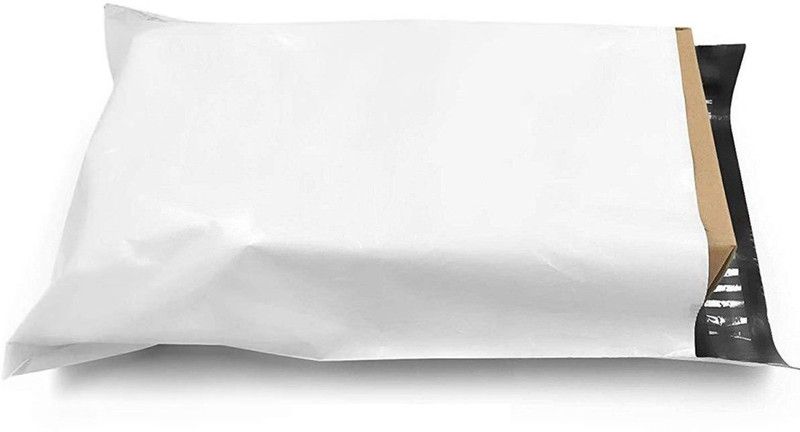 REMY PACKAGING 8 X12 INCH Tamper Proof Courier Bags Envelopes Pouches Cover Poly Bags for Shipping Packing Mailing 55 MICRON 100 PCS  (White & Black)