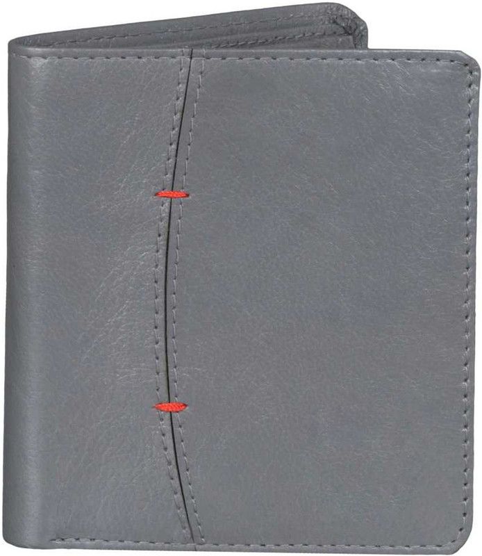 Men Grey Genuine Leather Wallet - Mini  (3 Card Slots)