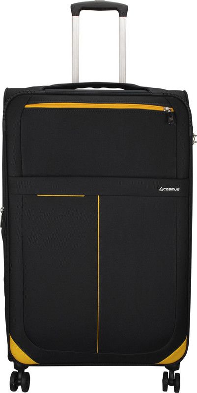 Check-in Suitcase (27.5 inch) - Antarctica Luggage Trolley Black Polyester 72 cms Soft sided Luggage Bags - Black