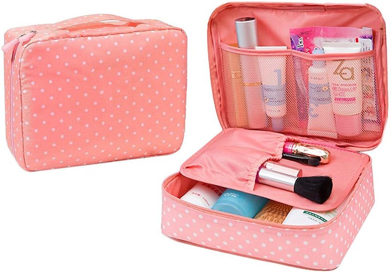 Women Orange Cosmetic Bag