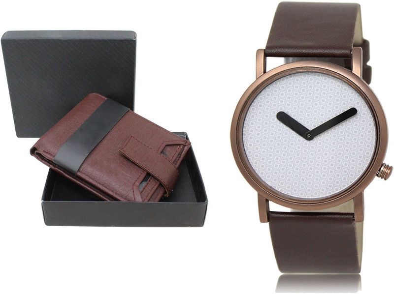 ADK Watch & Wallet Combo  (Maroon, Brown)