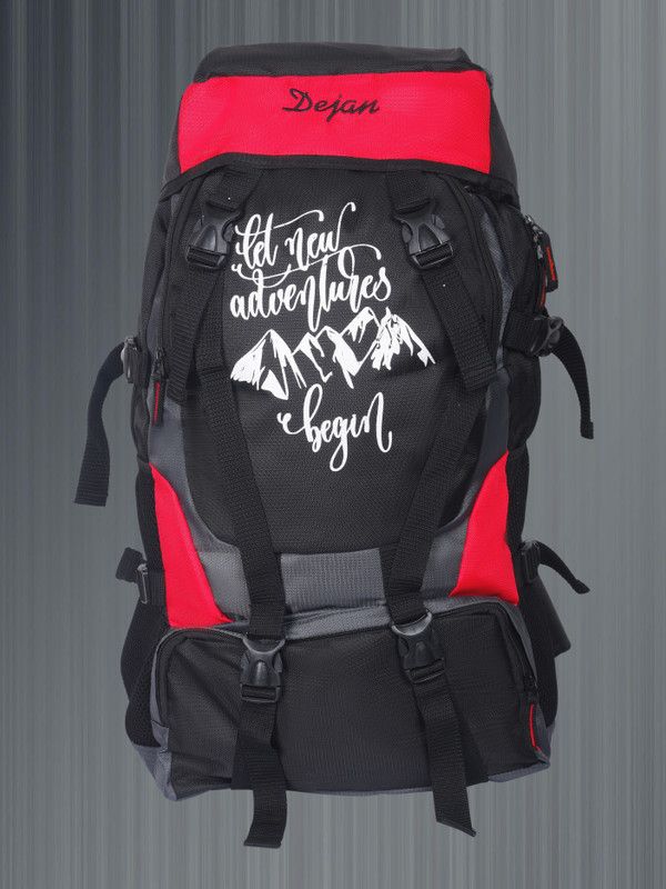 Rucksack for Adventure Travel with Shoe & Laptop Compartment- 55 L (Red) Rucksack - 55 L  (Multicolor)
