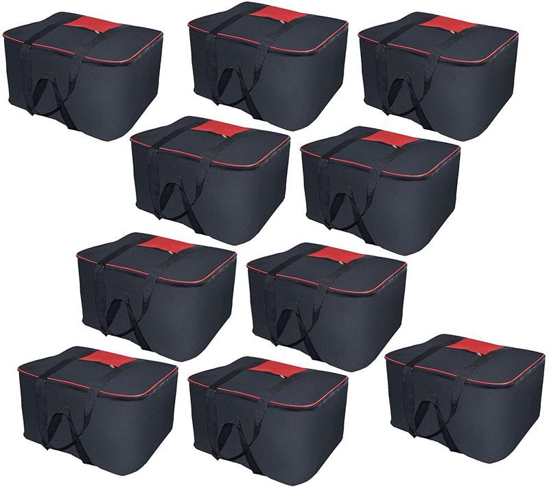 Porchex 10 Clothes Storage Bag Underbed storage Moisture Proof Cloth Organizer Big Underbed Storage Bag  (Black)