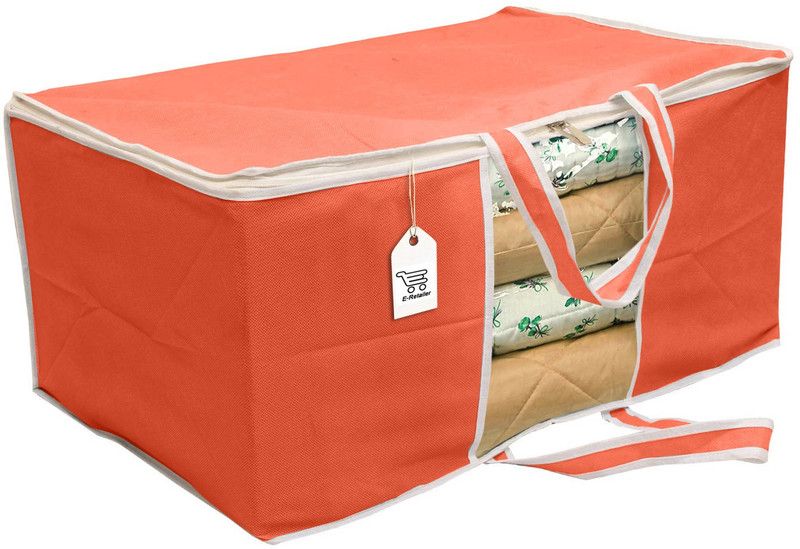 E-Retailer Garment Storage Cover / Blanket Cover Storage Organizers/Garment Organizers 3 Storage Organizers/Garment Organizers 3  (Orange)