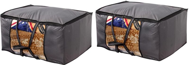 The Furnishing Tree Solid Blanket/Quilt Bag TFTGrey_L2Combo  (Grey)