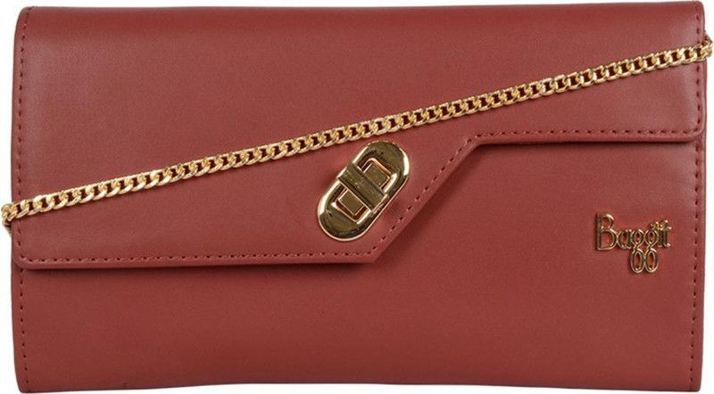 Women Casual Red Artificial Leather Wallet  (12 Card Slots)