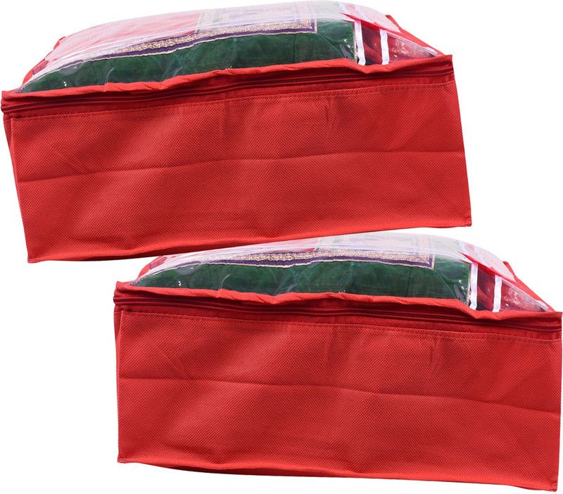 Apratim saree cover bigredbow2 redbigbow2  (Red)