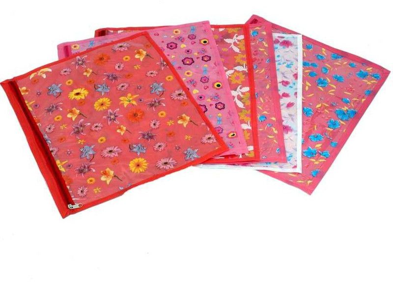 Fashion Bizz Printed Saree Cover-6 Pcs Combo SC-P6  (Multicolor)