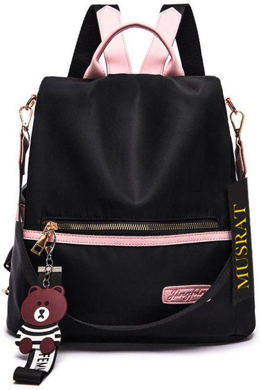 Small 8 L Backpack Latest Trend Party Wear backpack with Adjustable Strap for Girls and Women's  (Black, Pink)