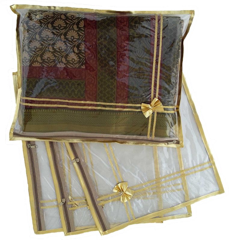 INDI BARGAIN Golden Plastic Single Saree Cover  (Golden)
