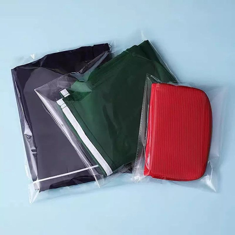 ZYGOMA Plastic BOPP Garment Bags (14x10 inch 100 pcs) Transparent Clear Self Seal Packaging Plastic Bag For Clothes, Articles & Others  (Transparent)