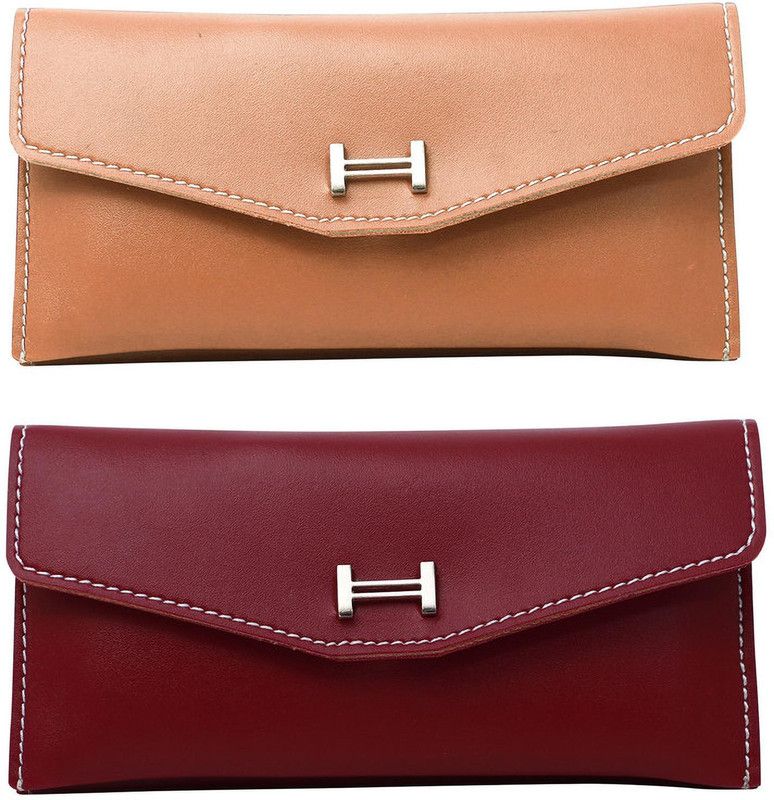 Casual Peach, Maroon Clutch - Mini