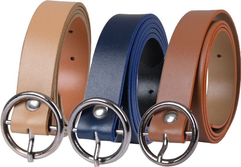 Women Casual Beige, Blue, Tan Synthetic Belt