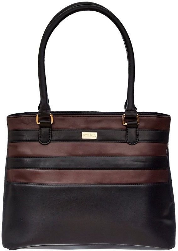 Women Brown, Blue Hand-held Bag - Extra Spacious